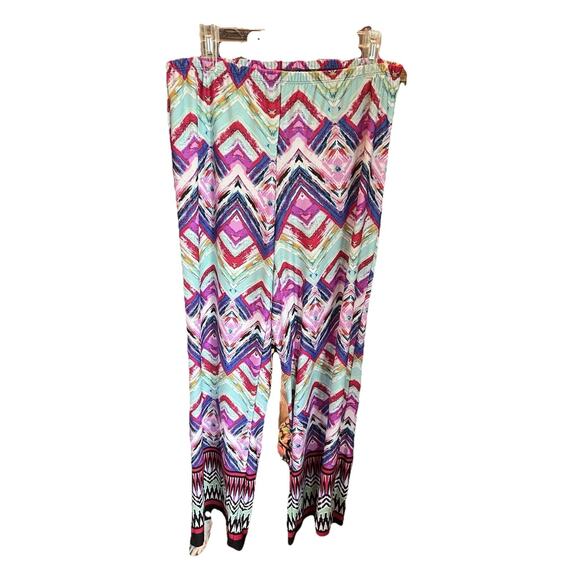Sunny Leigh Wild Hippie Boho Festival Wide Leg Palazzo Pants Size Large - Picture 1 of 4